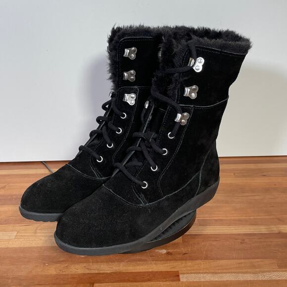 Style & Co Aubreyy Lace-up Winter Boots black 10m - Picture 5 of 8